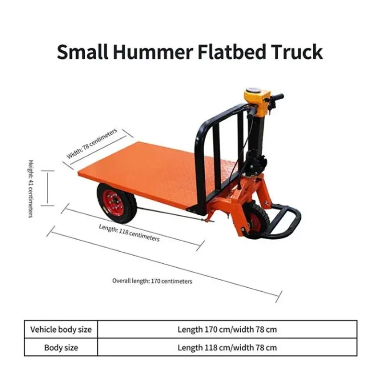 NQTF-ST009 Electric Three Wheel Flatbed Truck Stand on 6