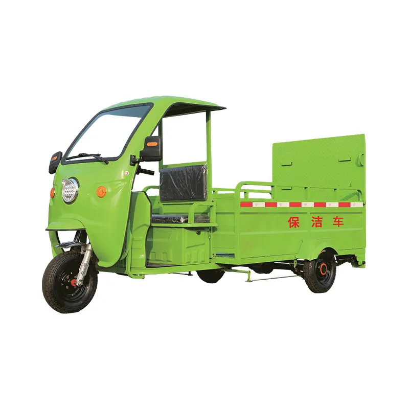 Six-Bucket Flatbed Electric Sanitation Vehicle (Canopy Version)